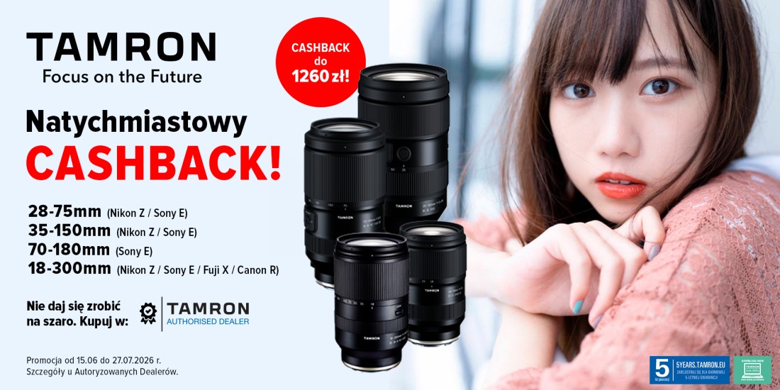 Tamron | Natychmiastowy letni cashback 2026