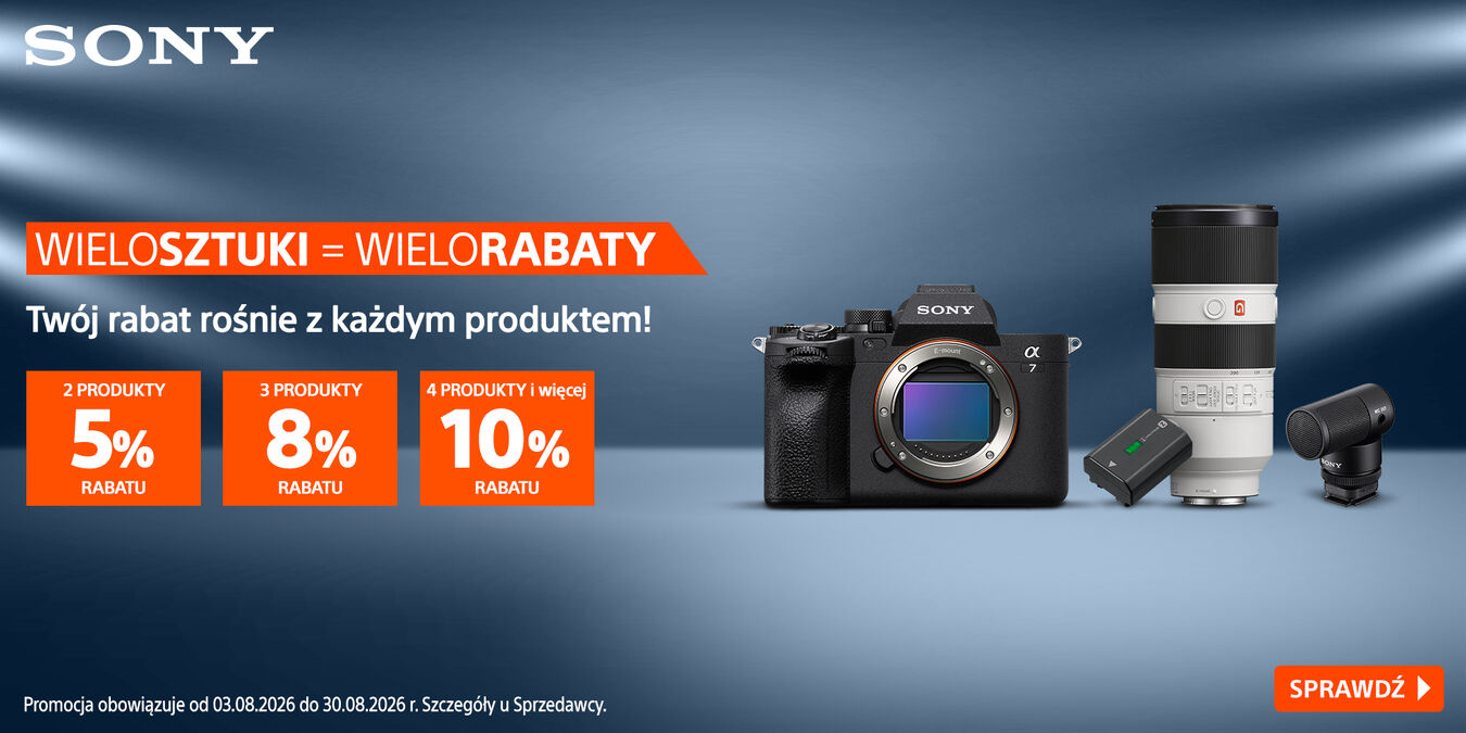 Sony | Wielosztuki, wielorabaty: 5%, 8% lub 10% zniżki!