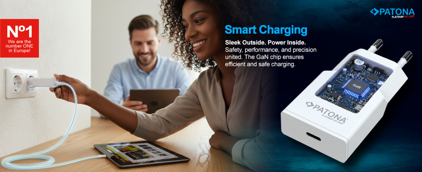 Ładowarka Patona GaN PD20W Platinum płaska 1x USB-C PD3.0 QC3.0 biała/2593