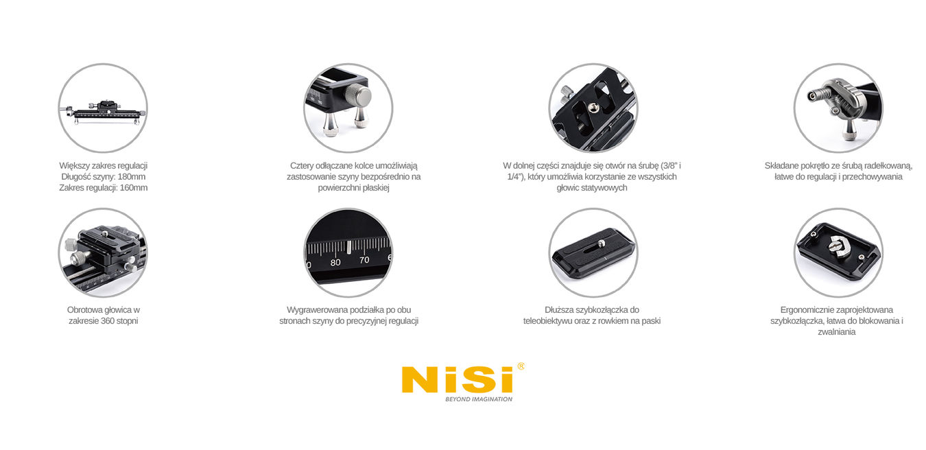 Szyna nastawcza macro NiSi Macro NM-180s Focusing Rail