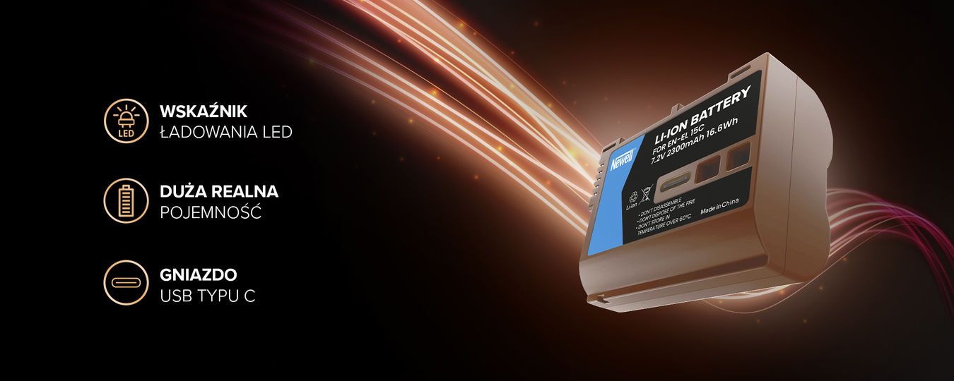 Akumulator Newell zamiennik Nikon EN-EL15c USB-C