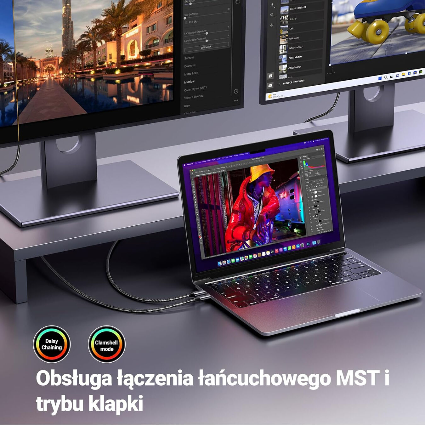 Kabel UGREEN 25158 USB-C > DisplayPort 1.4 8K@60Hz 2m