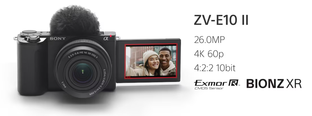 Aparat Sony ZV-E10 II + Dodatkowy 1 rok gwarancji w My Sony