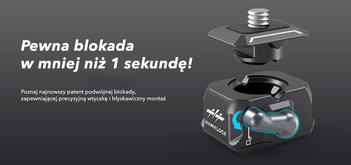 SmallRig 3513B Drop-in HawkLock Universal mini QR Clamp and Plate - szybkozłączka