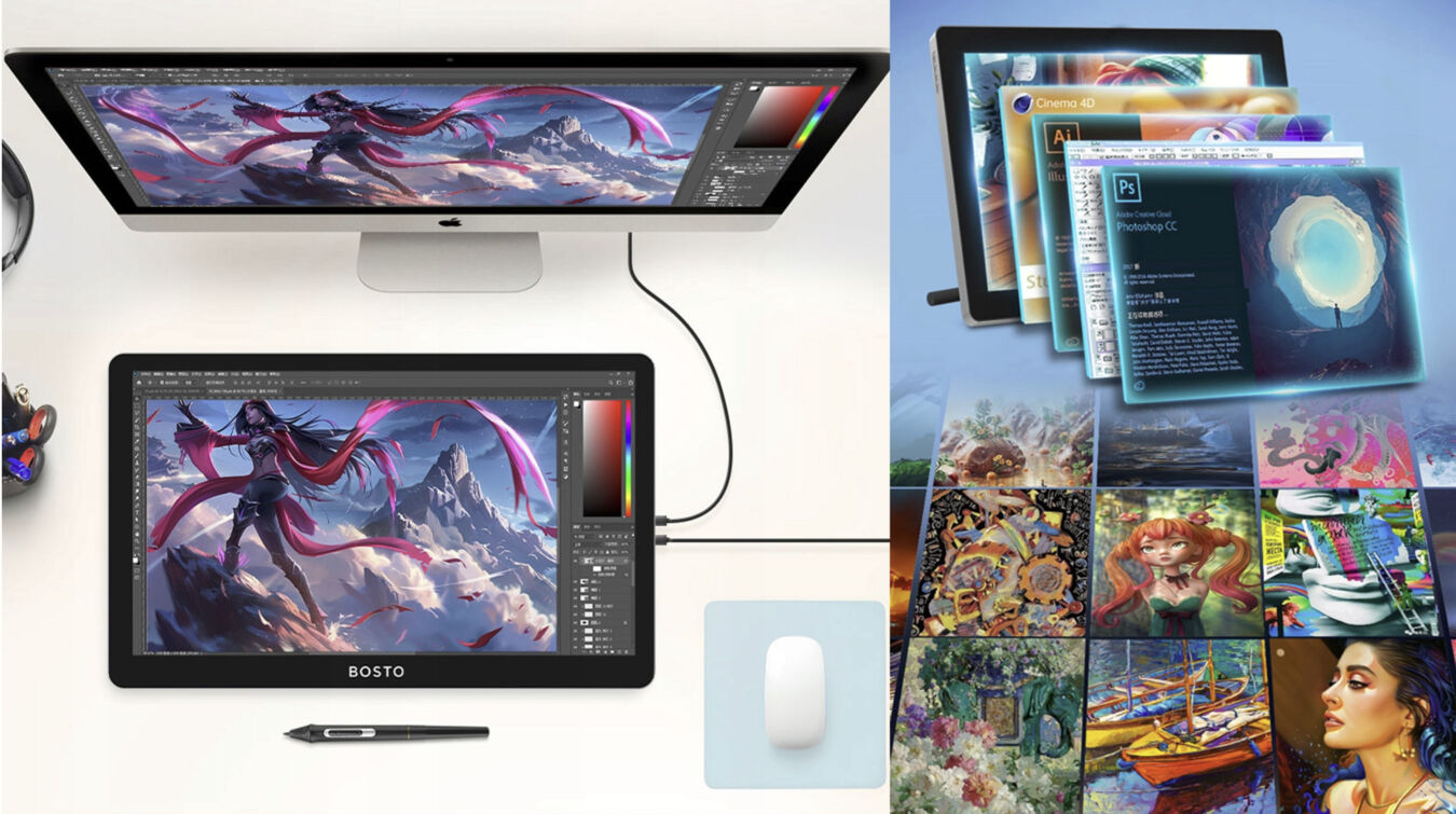 Tablet graficzny BOSTO BT-19HDT(M) Aluminium LCD 18,5" (dotykowy)