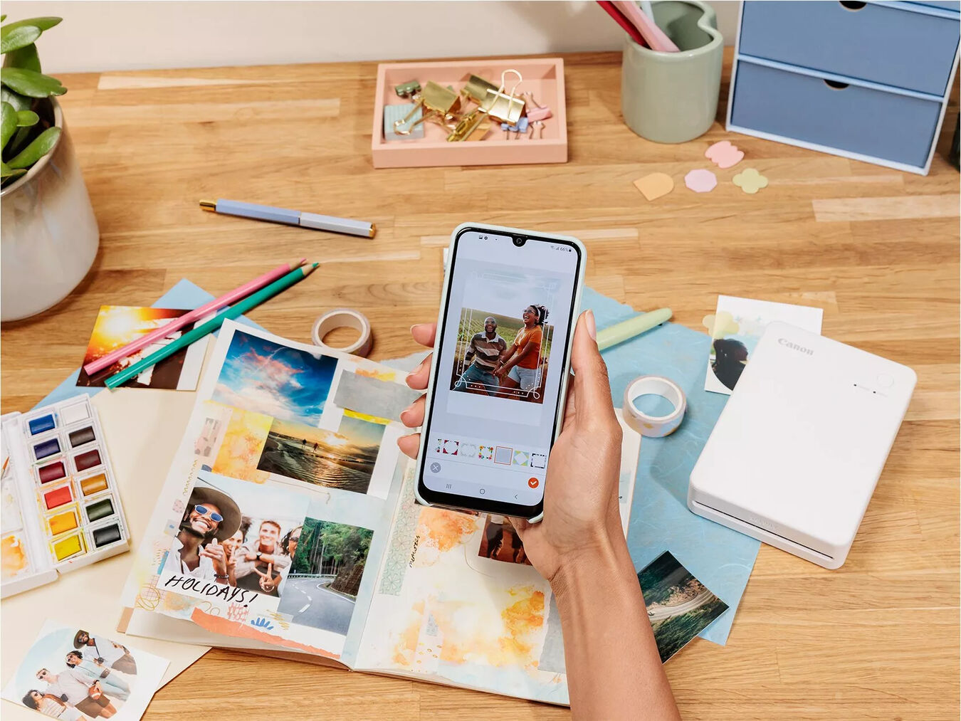Drukarka Canon Selphy Square QX20 (czerwona) + Dobierz PAPIER 40% TANIEJ w zestawie!