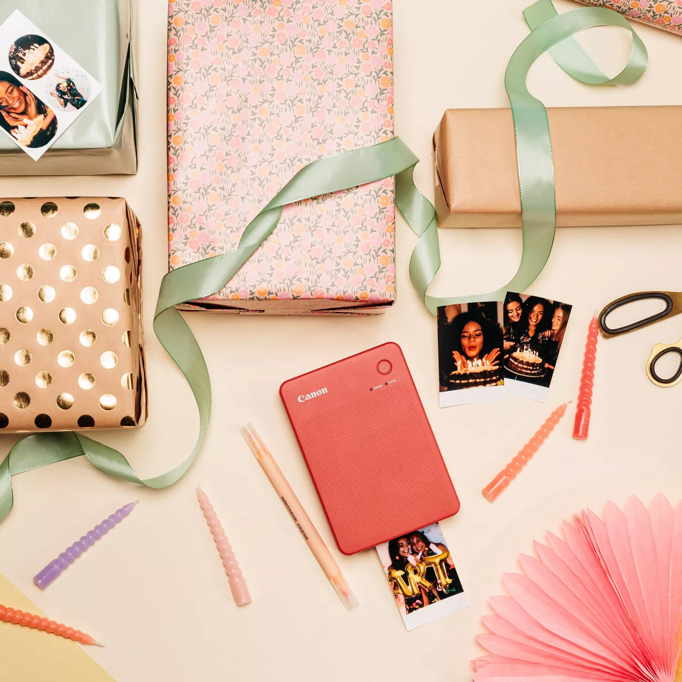 Drukarka Canon Selphy Square QX20 (czerwona) + Dobierz PAPIER 40% TANIEJ w zestawie!
