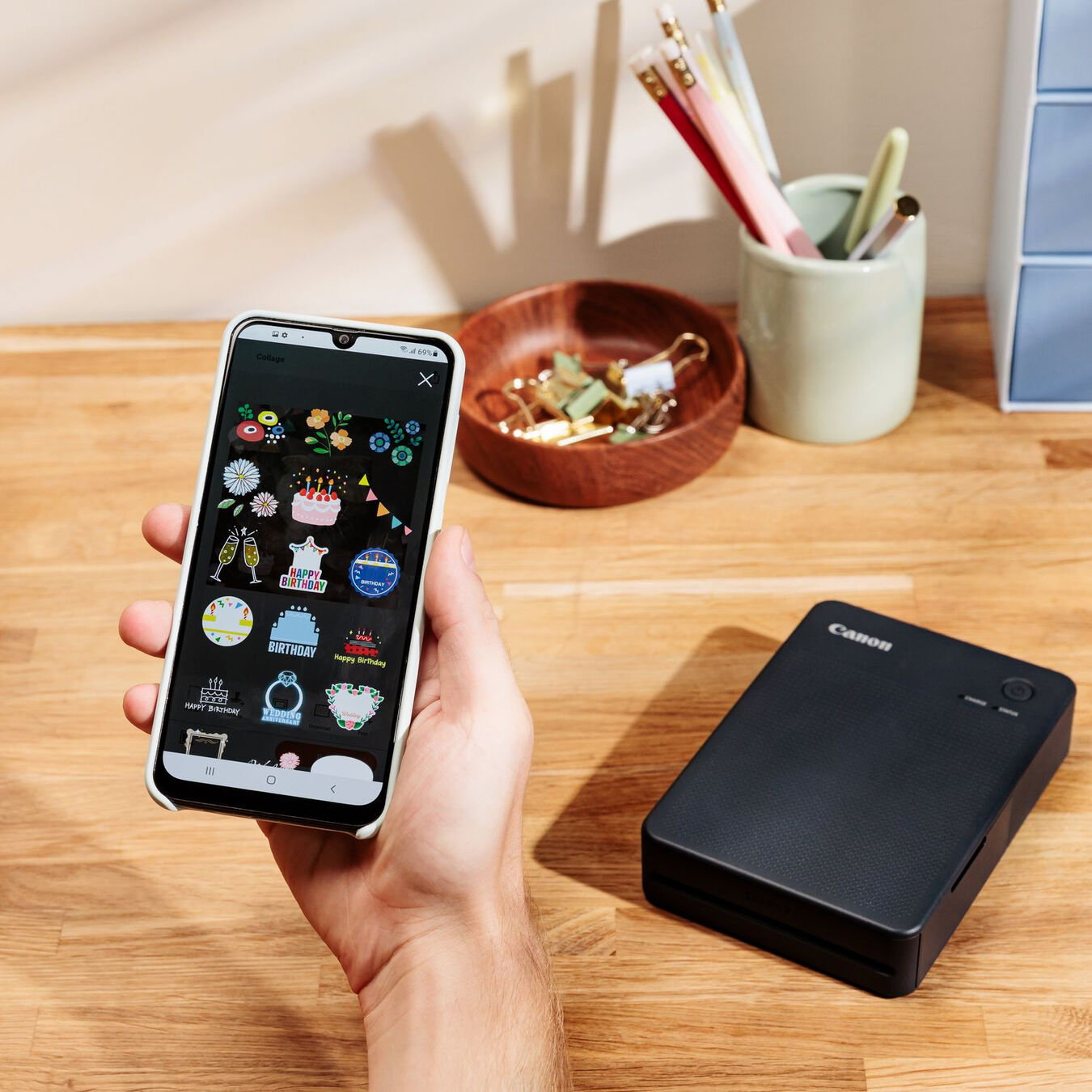 Drukarka Canon Selphy Square QX20 (grafitowa) + Dobierz PAPIER 40% TANIEJ w zestawie!