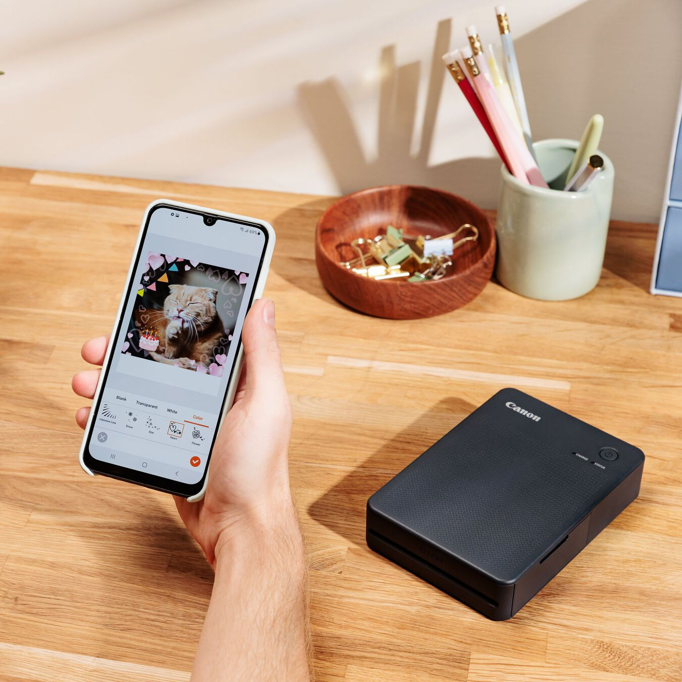 Drukarka Canon Selphy Square QX20 (grafitowa) + Dobierz PAPIER 40% TANIEJ w zestawie!