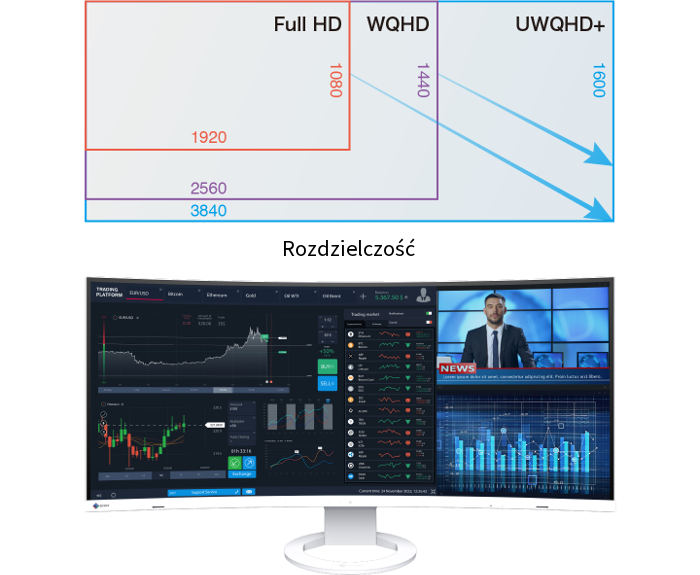 Monitor EIZO FlexScan EV3895-WT [Autoryzowany Partner Premium]