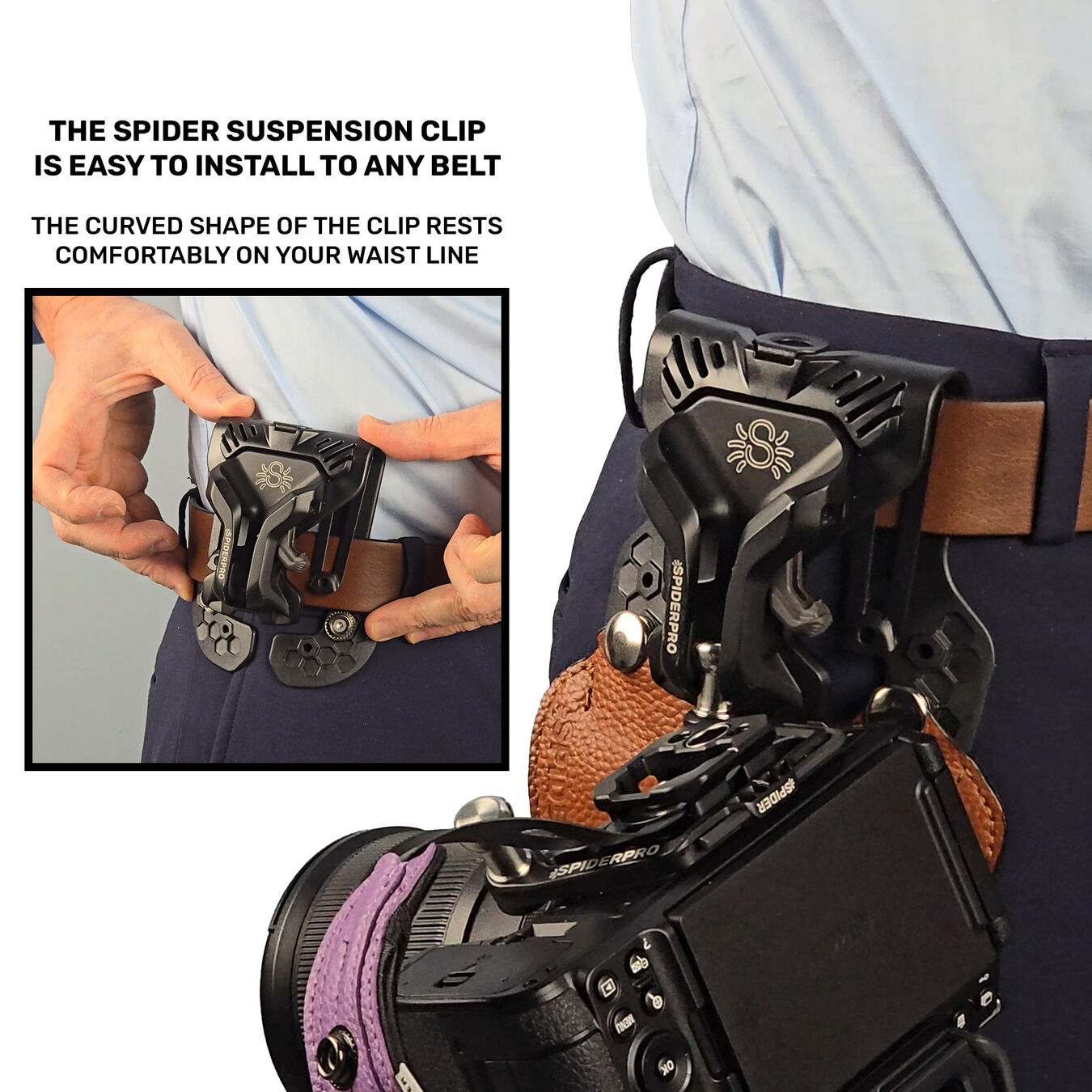Pas biodrowy SPIDER CAMERA HOLSTER SpiderPro Dual Camera System v3 (BLACK)