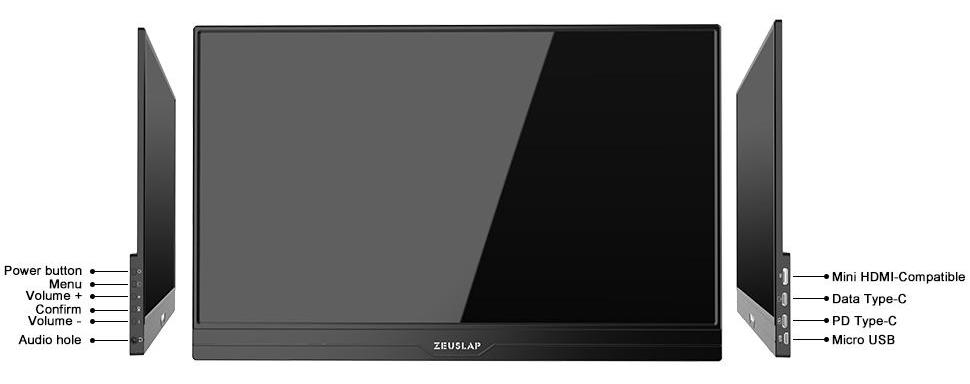 Przenośny monitor ZEUSLAP AP156 15,6"