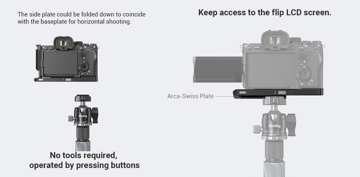 L-bracket SmallRig 3984 do Sony A7RV / A7IV / A7SIII