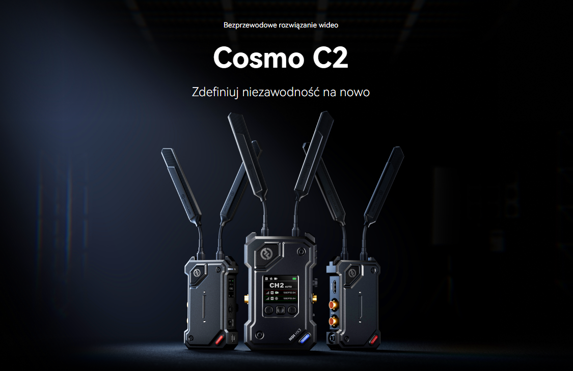 Hollyland COSMO C2 1 Transmitters/1 Receiver Kit - transmisja bezprzewodowa 1000m