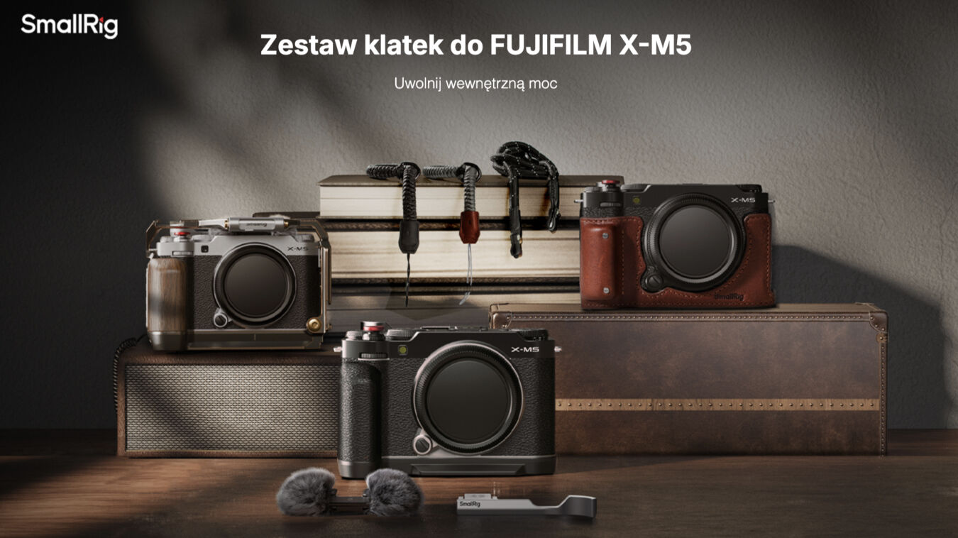 SmallRig 4879 Camera Leather Half Case Kit for FUJIFILM XM5 Black