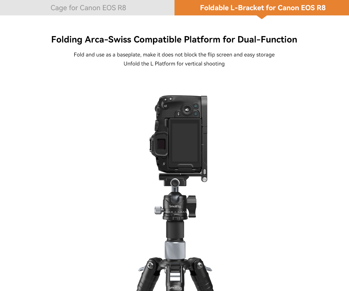 L-Bracket SmallRig 4211 do Canon EOS R8/EOS RP