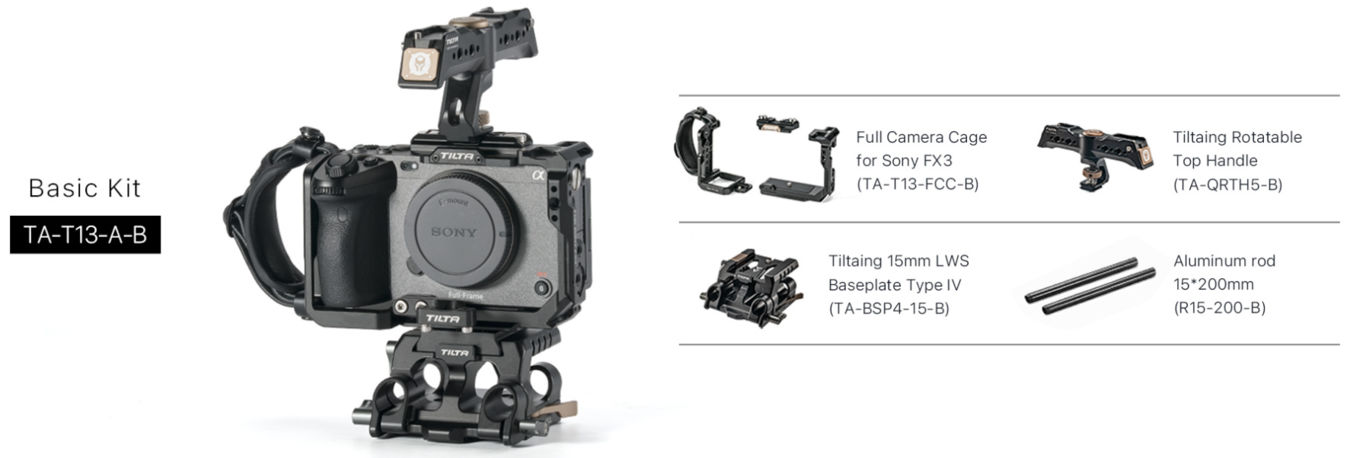 Klatka Tilta TA-T13-A-B Basic Kit do Sony FX3/FX30
