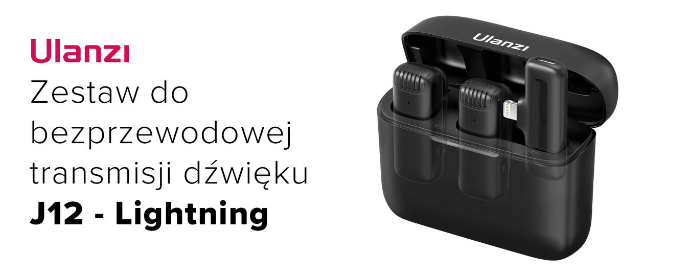 Zestaw do bezprzewodowej transmisji dźwięku Ulanzi J12 - Lightning