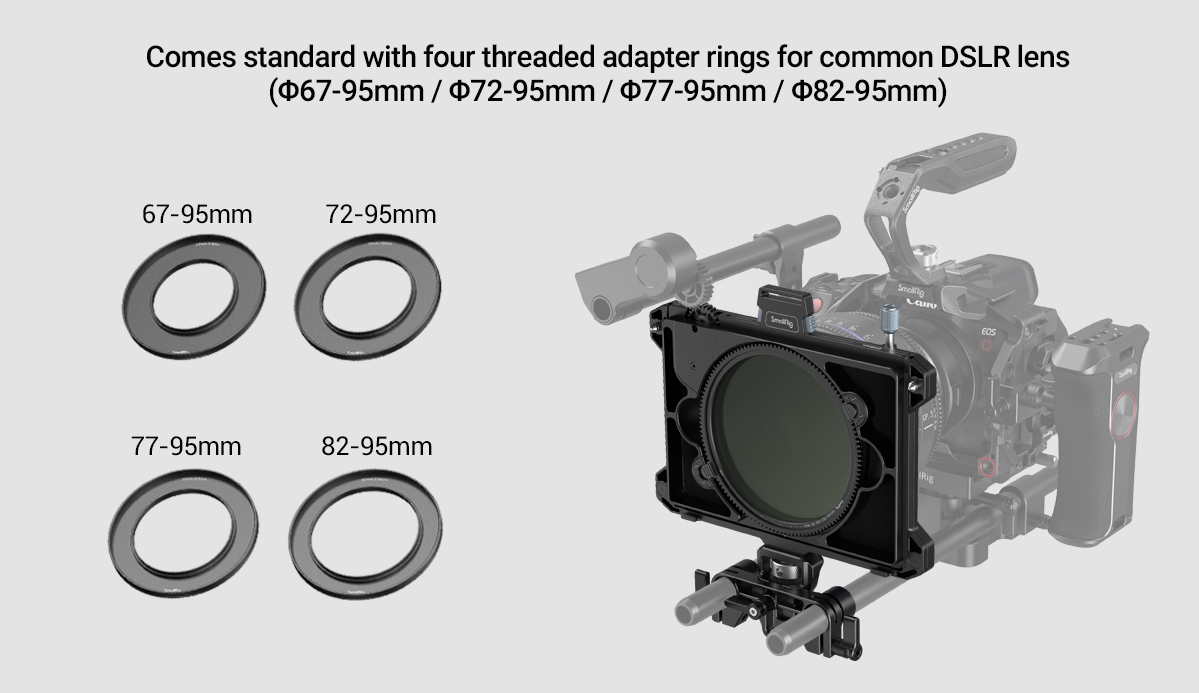 SmallRig 3645 Lightweight Multifunctional Modular Matte Box (95mm) VND Kit