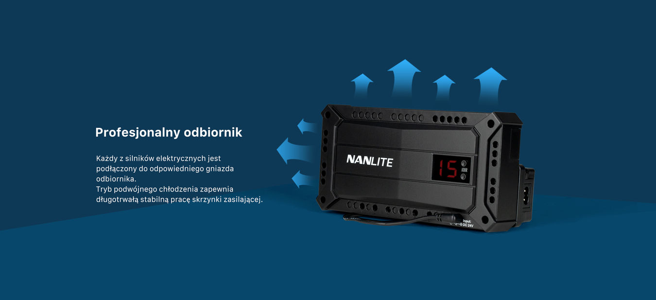 Elektryczny system zawieszania na 3 tła NANLITE BE-3RS