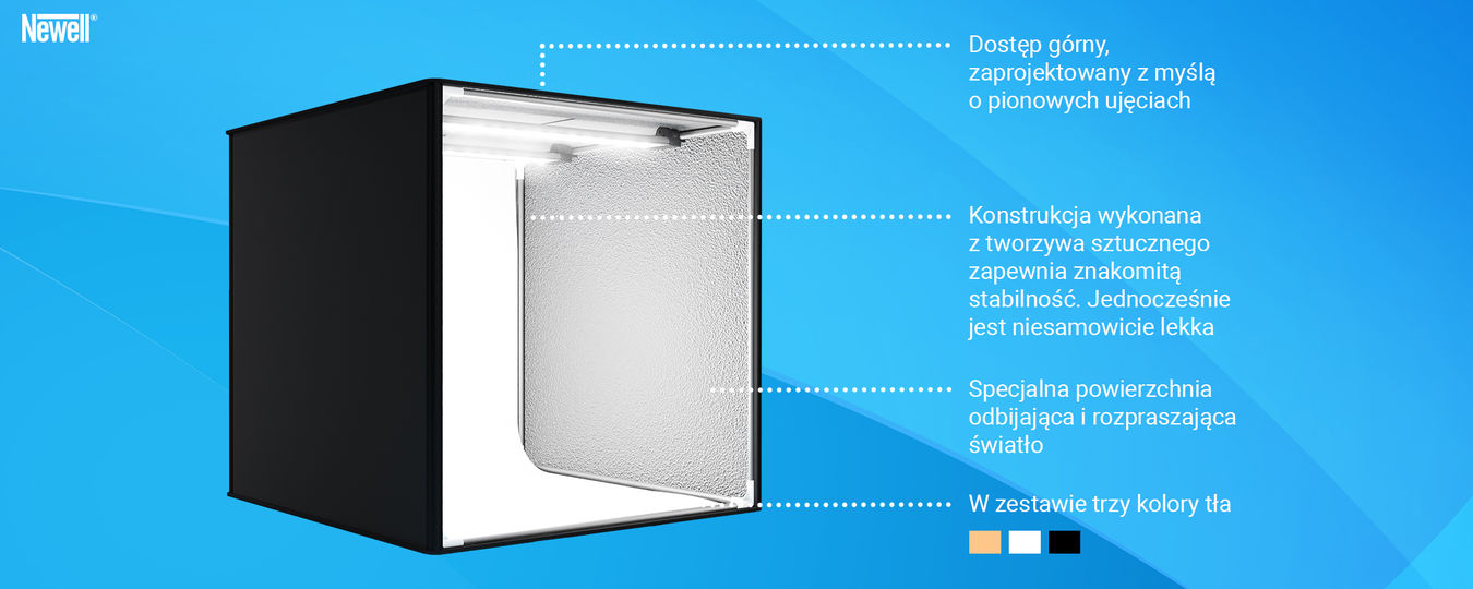 Namiot bezcieniowy Newell M80 II z oświetleniem LED