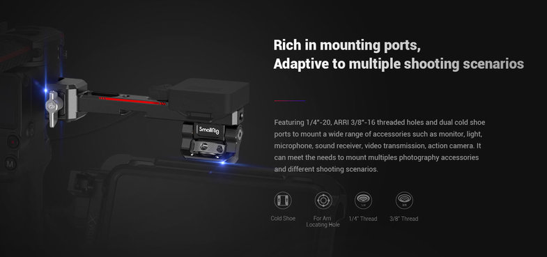 SmallRig 3026B NATO Monitor Mount do DJI RS 2 / RSC 2 / RS 3 / RS 3 Pro /RS 3  - mocowanie monitora