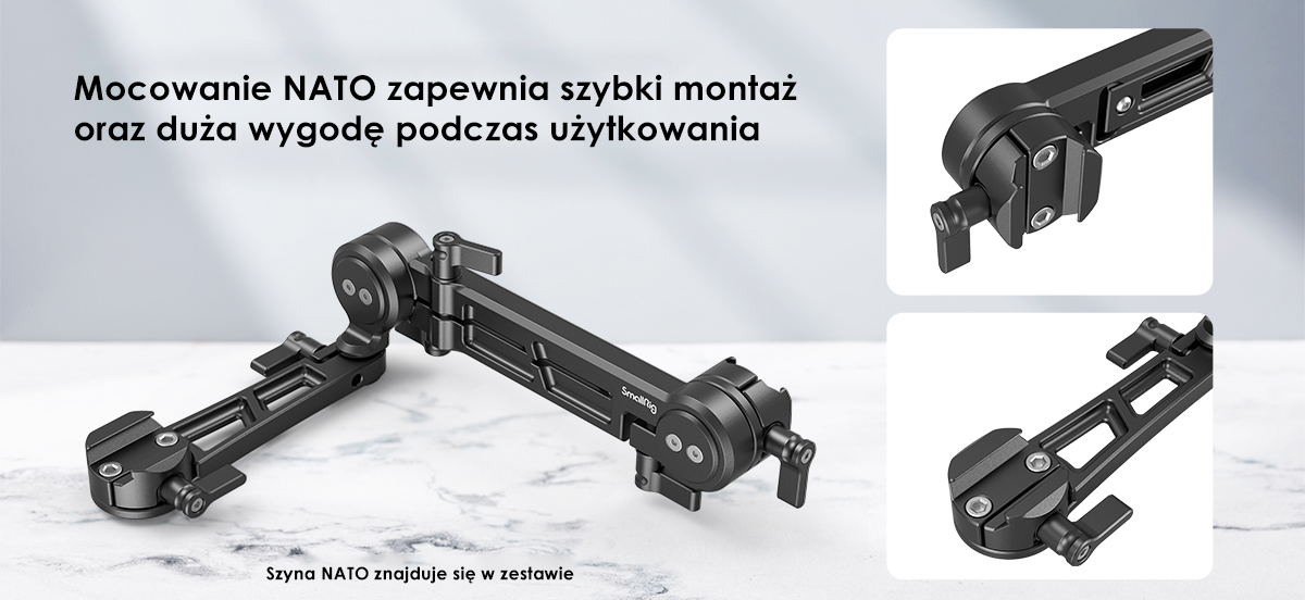SmallRig 3507 Regulowany uchwyt EVF z zaciskiem NATO do BMPCC 6K PRO
