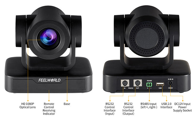 Kamera obrotowa Feelworld PTZ 1080p, USB 2.0, zoom 10x