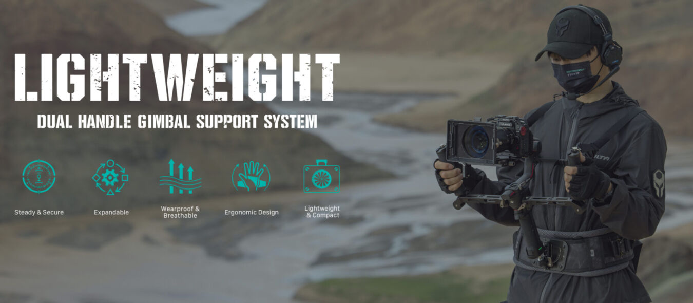 Tilta Lightweight Dual Handle Gimbal Support System GSS-T04-DHB2