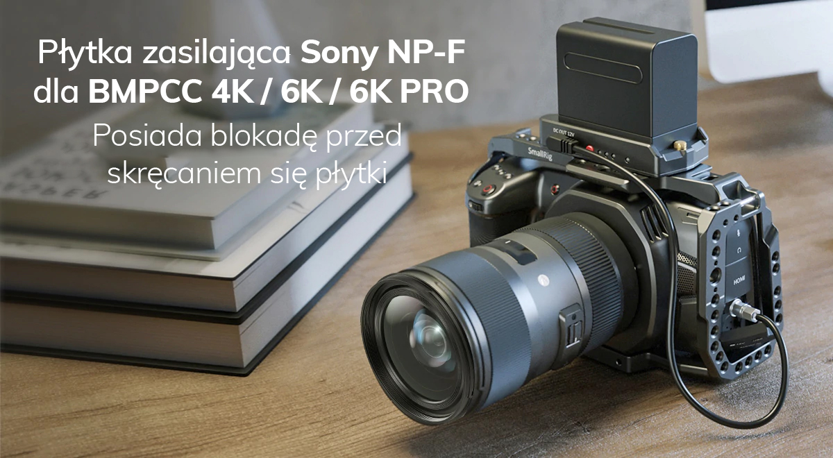 SmallRig 2698 NP-F battery plate Kit BMPCC 4K/6K/6K PRO - płytka zasilająca + akcesoria