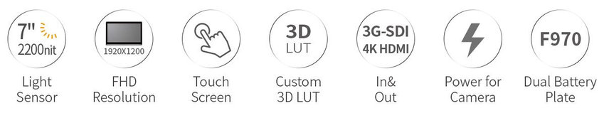 Monitor podglądowy Feelworld LUT7S - HDR 3DLUT SDI 2200nit