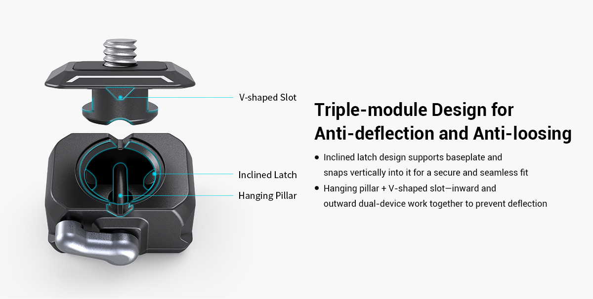 SmallRig 3513B Drop-in HawkLock Universal mini QR Clamp and Plate - szybkozłączka