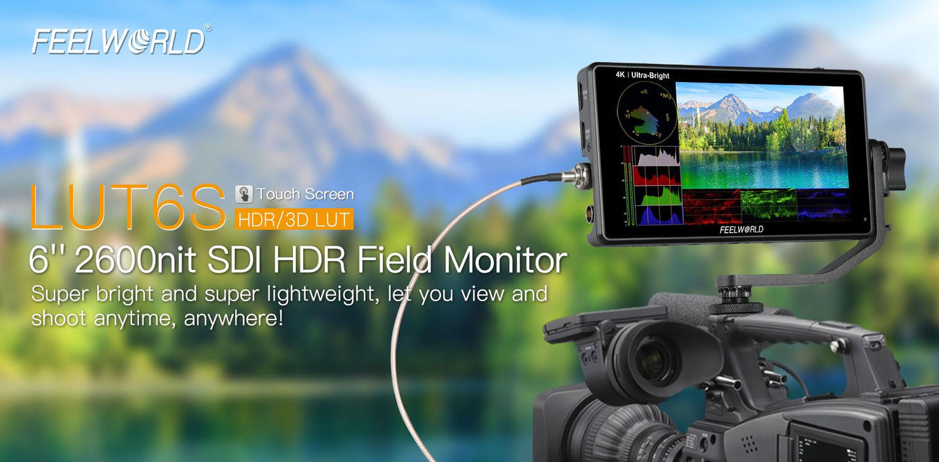 Monitor podglądowy Feelworld LUT6S - HDR 3DLUT SDI 2600nit