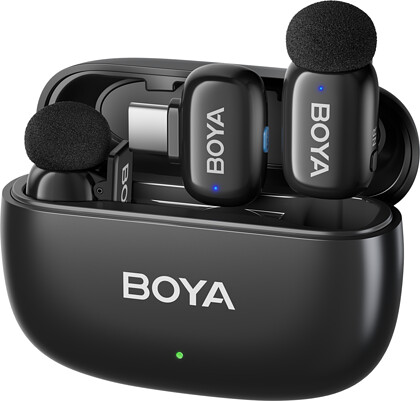 Zestaw bezprzewodowy Boya Mini-14 (2+1) - USB-C + etui ładujące