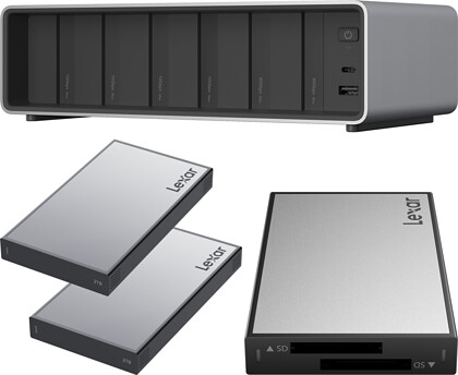 Lexar Professional Workflow Pro with Thunderbolt4 uplink z czytnikiem kart SD/microSD i dyskiem SSD 2x2 TB (LPWF800/710/2x502T)