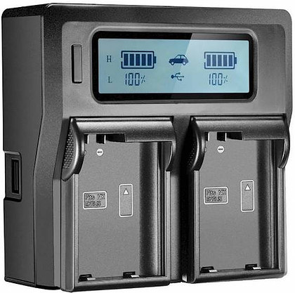 Ładowarka podwójna Zoom LCD Dual Charger do Canon BP-808/819/828