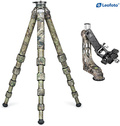 Statyw Leofoto Ranger LS-365CEX carbon+ głowica gimbalowa PG-1 kamuflaż