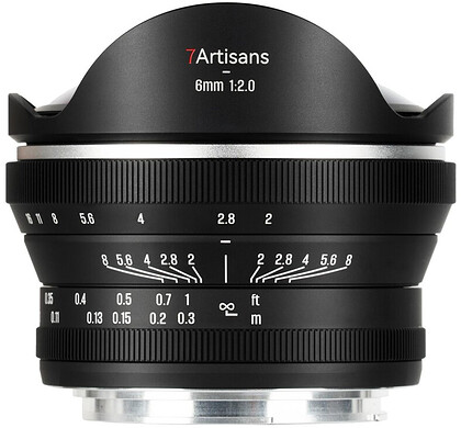 Obiektyw 7Artisans 6mm F/2.0 Fisheye 220° - APS-C - Canon RF