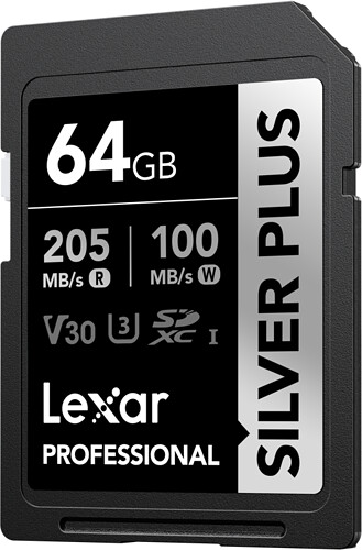 Karta pamięci Lexar SDXC 64GB 1066x (205MB/s) v30 Sliver Plus Professional