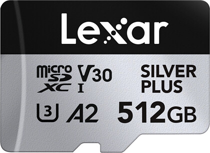 Karta pamięci Lexar microSDXC 512GB (205MB/s) 1066x Silver Plus Professional