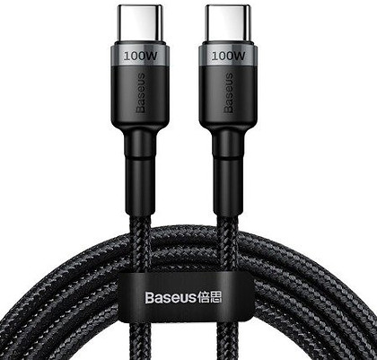 Kabel USB-C do USB-C Baseus Cafule, QC 3.0, PD 2.0, 100W, 5A, 2m (szaro-czarny)