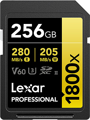 Karta pamięci Lexar SDXC 256GB 1800x (280MB/s) v60 Professional