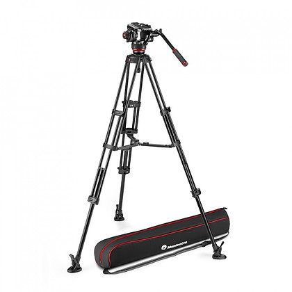 Statyw wideo Manfrotto Twin Alu + głowica video 504X + torba /MVK504XTWINMA ze środkową rozpórką