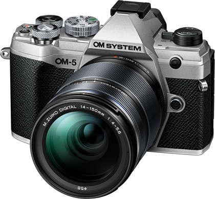 Bezlusterkowiec OM System OM-5 + 14-150mm f/4-5.6 II (srebrny) - koniec produkcji - ostatnie sztuki