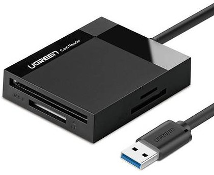UGREEN CR125 Czytnik kart 4 w 1 USB 3.0, 0,5m (czarny) 30333B