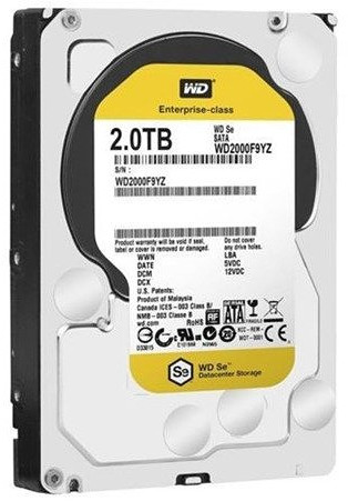 Dysk HDD Western Digital Gold Enterprise 2TB 3,5" 128MB SATAIII/7200rpm