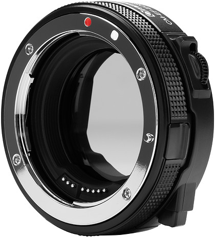 Adapter bagnetowy Commlite CM-EF-EOSR VND - Canon EF / Canon RF z filtrem szarym