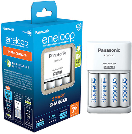 Ładowarka Panasonic Eneloop SMART Charger + 4x AA ENELOOP 2000 mAh/K-KJ17MCD40E
