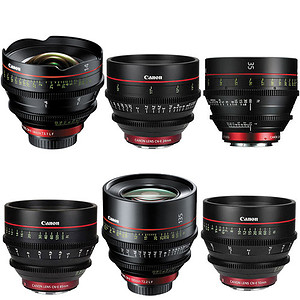 Zestaw obiektywów Canon Cine Prime EF CN-E 14/24/35/50/85/135mm