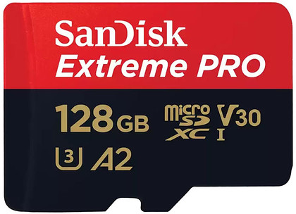 Karta pamięci SanDisk microSDXC Extreme Pro 128GB (200MB/s) V30 A2 + adapter SD/SDSQXCD-128G-GN6MA